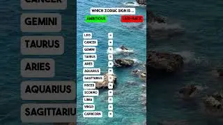 Which Zodiac Sign is AMBITIOUS or LAID-BACK? #astrology #horoscope #zodiacsigns #zodiac