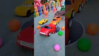 Jcb power truck jcb pushing red yellow pink And cartoon taxi car inpit#jcbtoy#jcb#jcbjcb#vairal