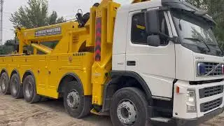 Volvo 440-hp large tow truck, manual and remote-controlled, three-section arm, 360 degree rotation