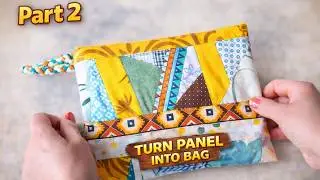 Scrap Patchwork Sewing Tutorial | How to Make a Zipper Pouch from Fabric Scraps (Part 2)