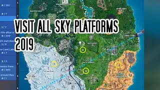 Visit all Sky Platforms - Fortnite Season 9 - Gaak