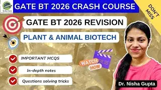 GATE BIOTECHNOLOGY 2026 MOST IMPORTANT QUESTIONS | Biodotcom | #gate2026 #gatebt #gatebiotech