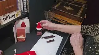 Inking Burgundy Parker Fountain Pen w/ Kidnapped Santa 🎅 Ink! Shimmery!