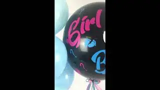 Композиции из гелиевых шаров на Gender party