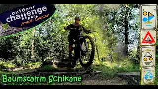 boomstam obstakel / Baumstamm Schikanen - Het Hulsbeek - Outdoor Challenge Park - cross-country mtb