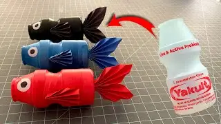 DIY Fish made from Recycled Plastic Mini Bottle, Turn Waste into Something Fun, Upcycling Craft