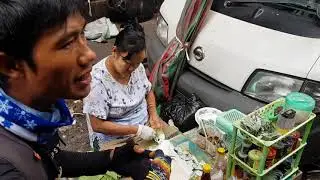 A Burmese local shows us Betel night in a Yangon street market [HD]