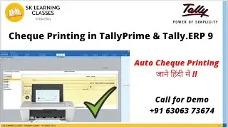 Cheque Printing in TallyPrime and Tally ERP 9, Auto Cheque Printing in Tally