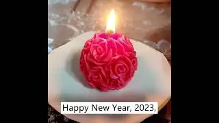 DIY Rose Ball Candle - Happy New Year 2023