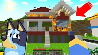 QUEMAMOS LA CASA DE BLUEY EN MINECRAFT 🔥