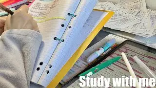 STUDY WITH ME 2hrs | Background noise,no music,no break | ASMR | real time｜motivation
