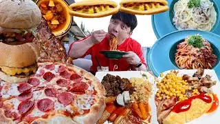 [다낭 호이안3]20000kcal 까르보나라 스파게티 & 피자 & 햄버거 & 핫도그 PIZZA & BURGER MUKBANG VLOG