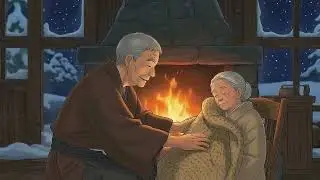 Blizzard Night with Grandparents — Cozy Glass Room Shelter | Heavy Snowstorm | Ghibli ASMR Ambience