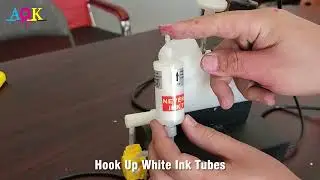 Set up AOK L805 DTF Printer With White Ink Circulator & Stirrer