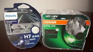 Philips RacingVision GT200 vs OSRAM Ultra Life