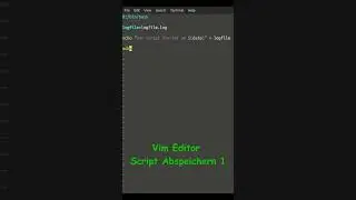 Vim Editor Script Abspeichern 1 #mibamathematik  #mibafunandgames