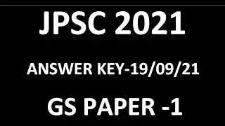 JPSC EXAM ANALYSIS GS PAPER-1  , FIRST SHIFT