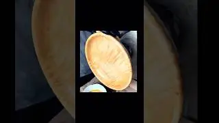 Finish work on figured Maple platter #Woodworking #Satisfying