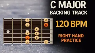 C Major Backing Track &ndash; 120 BPM | Right Hand Guitar Practice | Jam Track