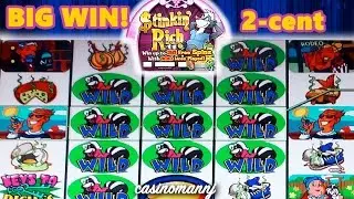 2-cent STINKIN' RICH SLOT - BIG WIN!!! - Slot Machine Bonus
