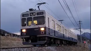 寺下農道踏切～寺下踏切17:58通過『別所線1000系(1004編成+1104編成)まるまどりーむMimaki号 上田行き』