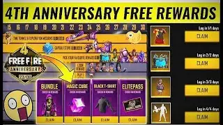 Fire Fire 4th anniversary rewards| freefire 4th anniversary event | ff 4th anniversary me kya milega