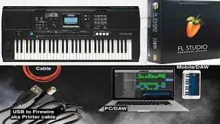 How to connect Yamaha PSR-E473, DGX 670 piano to your laptop | FL Studio