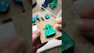 Clay Creations ☾☼ Putting Pins on Backing card