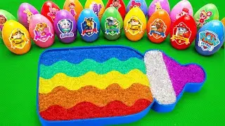 Satisfying ASMR | How to make Glitter Sparkling Slime Bathtub by mixing Mystery Eggs CLAY Coloring