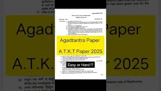 Agadtantra Paper  ✅ | A.T.K.T 2025 | MUHS theory paper 😱 | #bams #muhs #agadtantra #exam #youtube