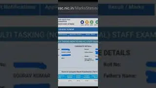 My SSC MTS 2019 Scorecard #SSCCGL #SSCCHSL #SSCMTS #MOTIVATION
