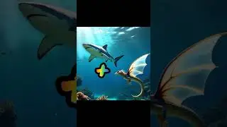 Fantasy Fusion: Sea Dragon+Sharks #animals #funny #viral #viralvideo #fyp #trending #shorts #short