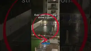 What Happens When Lightning Hits a Pool (Caught on Camera!) #shorts