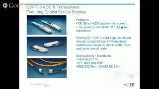 TE Connectivity DataComm Hangout about 25G High-Speed I/O Products