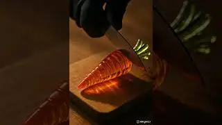 cutting glass fruit and vegetables carrot 🥕 #satisfying #ai# aiart...