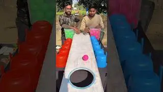 2 ball Roll game Drop jug vs ball Roll challenge game part 33