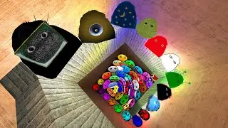 Angry Munci Family and Selene Family and Obunga Nextbot Lobotomy Dash Nextbots Chase me in Maze Gmod