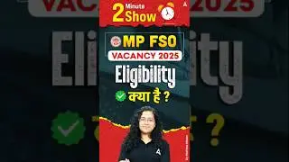 MP FSO VACANCY 2025 ELIGIBILITY #agricultureadda247 #mpfso #fsoexam2025