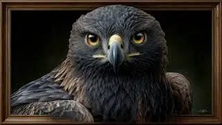 Fierce Golden Eagle Portrait for Your TV | Hyper-Realistic Cinematic Wildlife Artwork