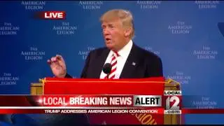 Trump speaks at the American Legion Veterans Convention in Cincinnati