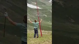 First ever #Ski - #Golf ⛷️⛳️🏌️ #skiing #extreme #golfswing