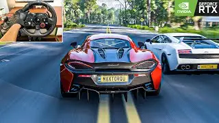 1670HP MCLAREN Artura vs Hyper Cars ! | FORZA HORIZON 5 | STEERING WHEEL GAMEPLAY