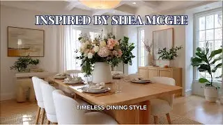 Shea McGee Modern Classic Dining Room Reveal | Curated Style, Soft Tones & Seasonal Decor