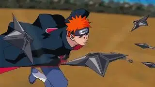 Pain destroy the village pain vs naruto