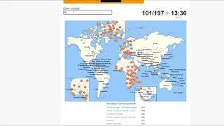 Sporcle - Countries of the World - WORLD RECORD 2:49