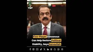 Five-Player Consensus Can Help Restore Political Stability, Says Sanaullah