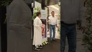 Aruna Irani With Husband Director Kuku kohli at Manoj Kumar prayer meeting today