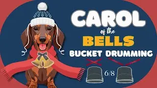 Carol of the Bells | Ukranian Folk Song Christmas STEADY BEAT | Easy Bucket Drumming Playalong