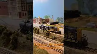 Местное переключение на макете железной дороги масштаба N.