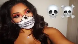 HALF SKELETON HALLOWEEN MAKEUP TUTORIAL | NINAMOUR